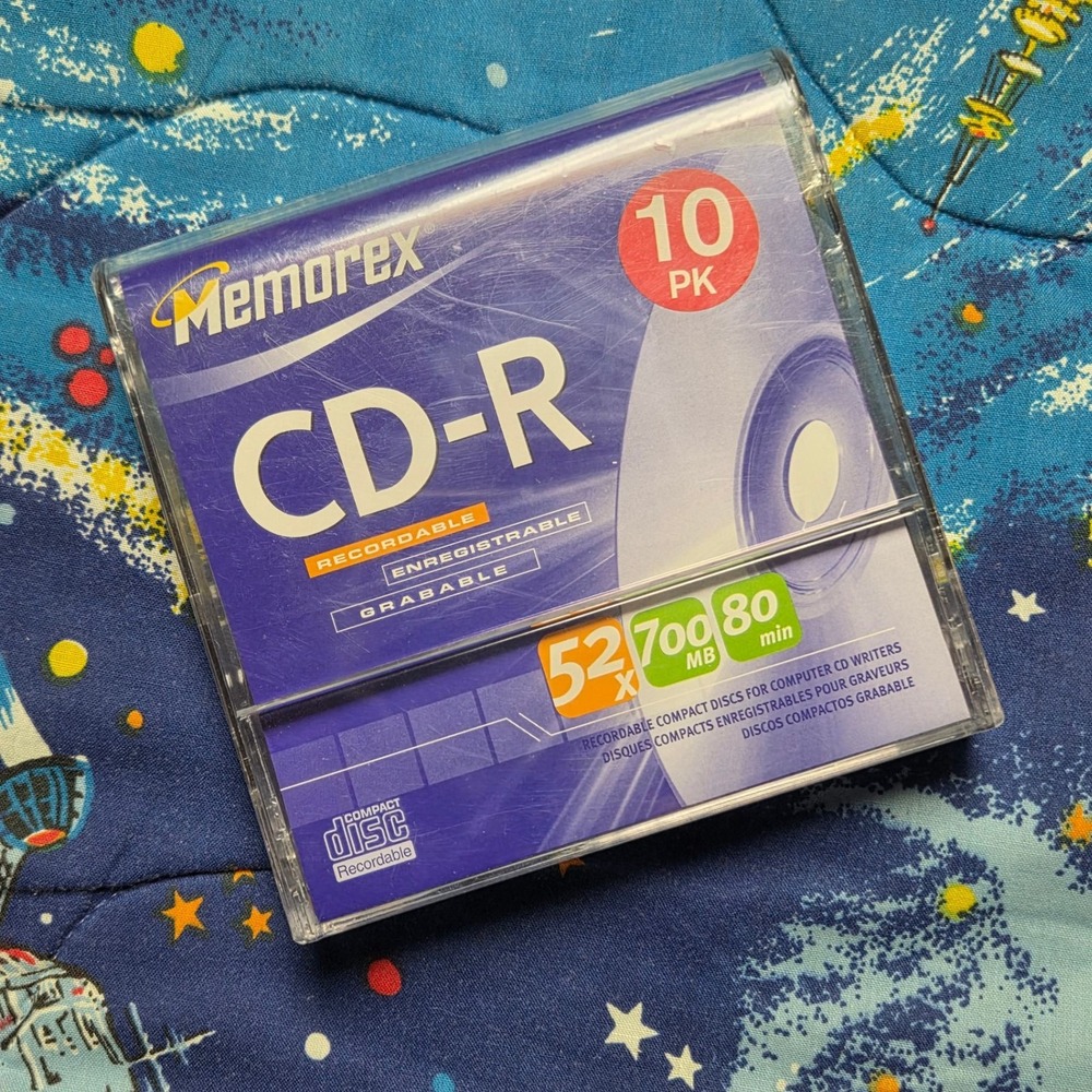 Memorex CD-R 10PK 52X 700MB 80MIN Sealed Recordable Compact Discs